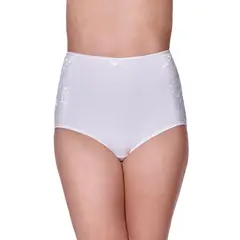 BAZIANI - Pantaleta Calzones de Mujer Tiro Alto Maxi de Algodón con Lycra