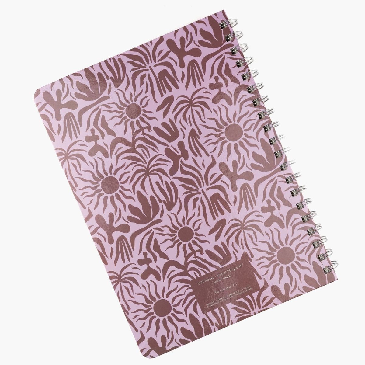 LOUNGE - Cuaderno Back To School Grande Cuadriculado Lila LOUNGE