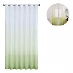 GENERICO - Cortina Velo Visillos 1 Paño Liso Cortina Tela 140x220 10176 Verde