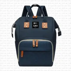 GENERICO - Bolso Mochila Maternal Pañalera Diseño Sticky Azul Marino