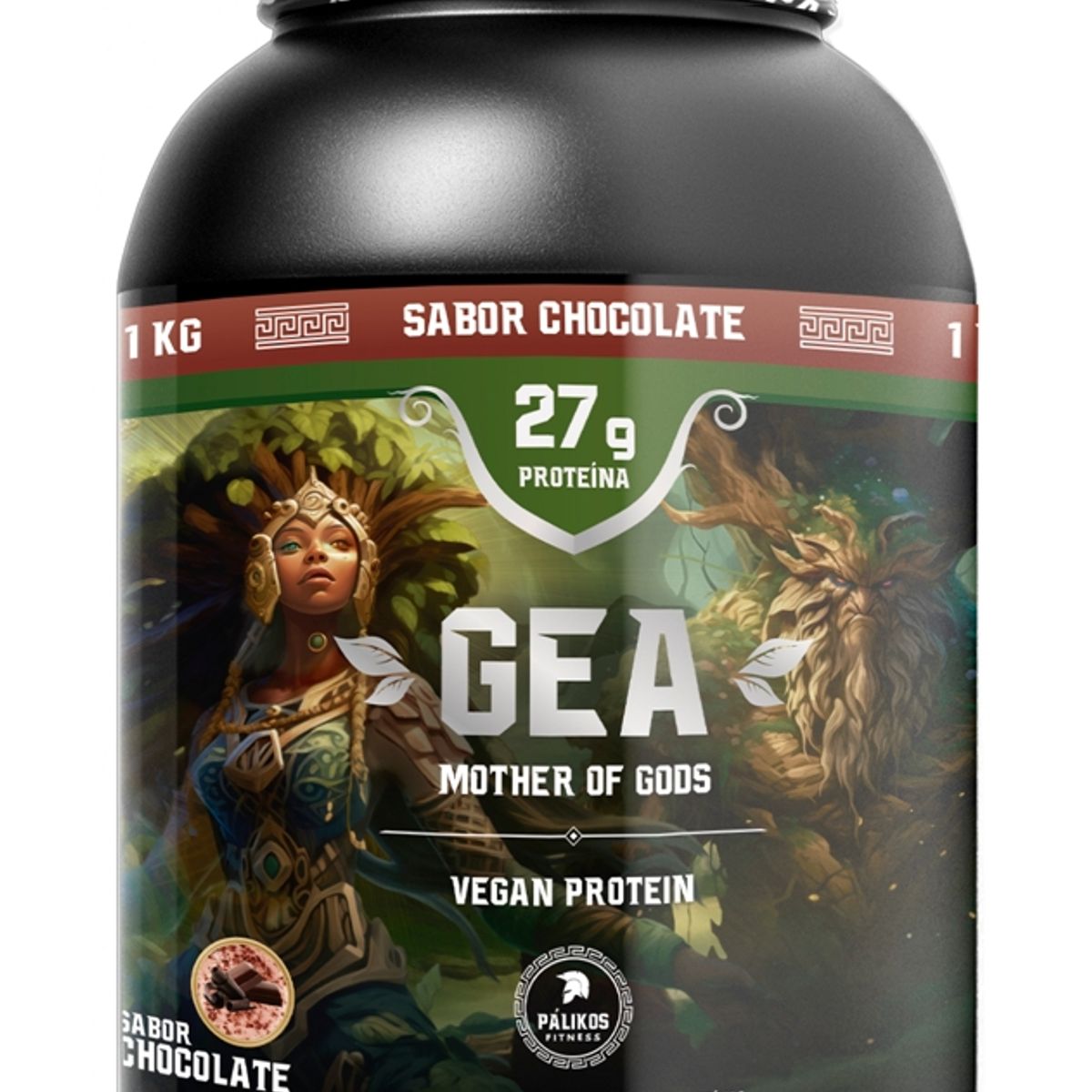 PALIKOS FITNESS - Proteina Vegana 1kg PremiumSabor ChocolateProteina aislada de soya.