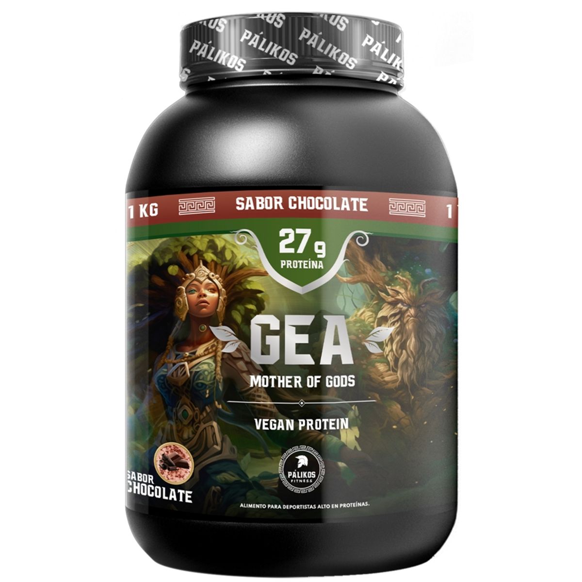 PALIKOS FITNESS - Proteina Vegana 1kg PremiumSabor ChocolateProteina aislada de soya.