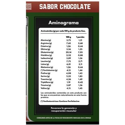 Imagen 2 del producto Proteina Vegana 1kg PremiumSabor ChocolateProteina aislada de soya.