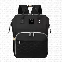 GENERICO - Bolso Mochila Maternal Pañalera Diseño Brooklyn Negro