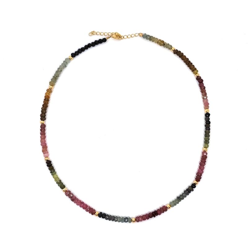 ANDREA COGGIOLA JOYAS - Collar Turmalina Enchapado Oro 18K