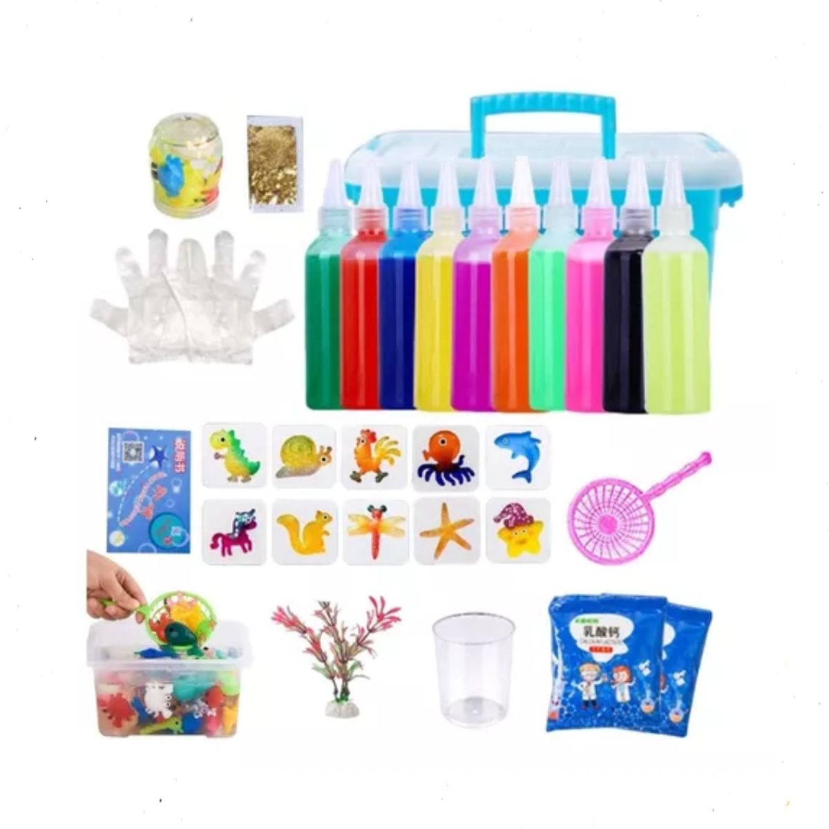 GENERICO - Kit De Creacion De Juguetes Acuaticos Gel Magico Elfo 13 Pcs