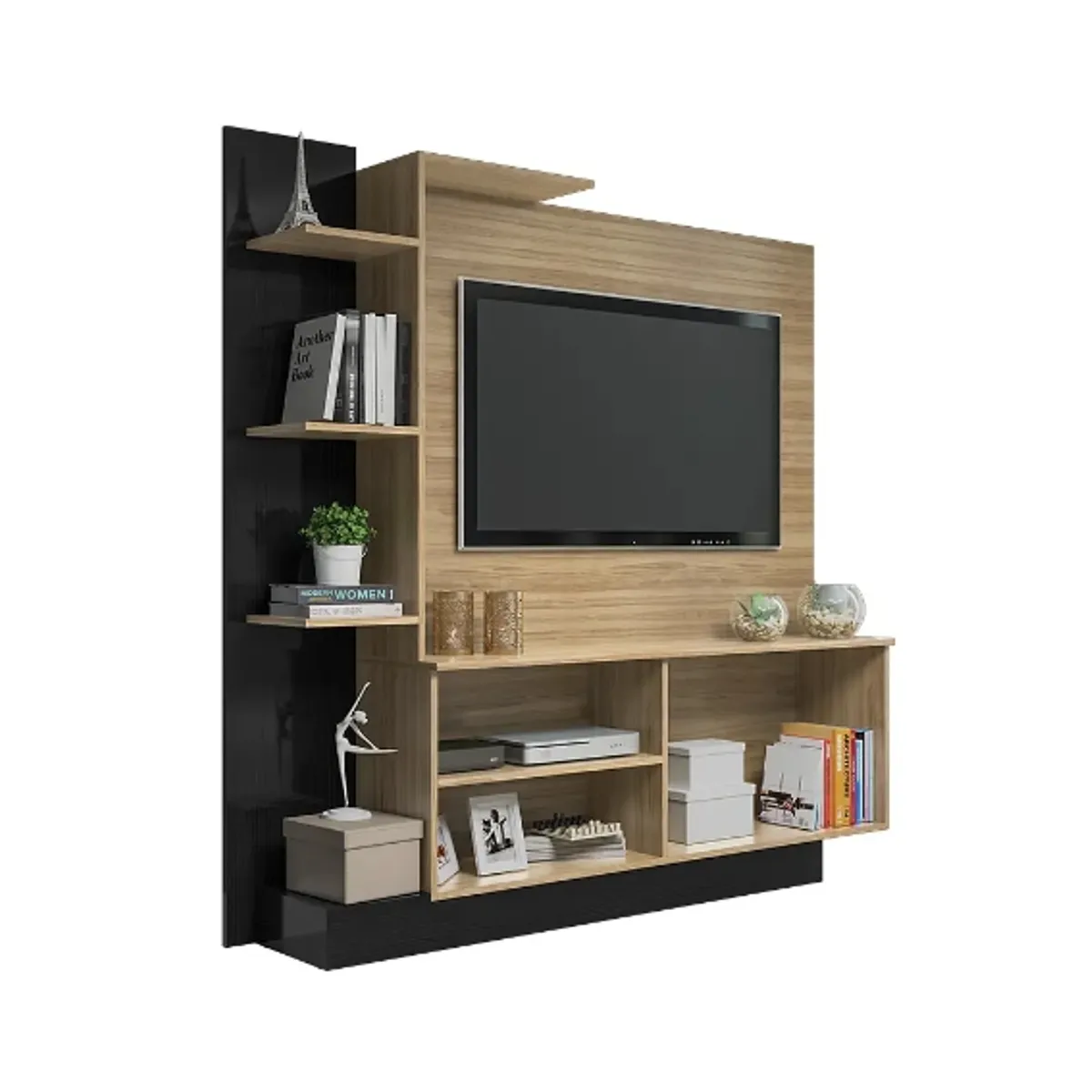 BE DESIGN - Rack Tv Verona Negro Arcilla