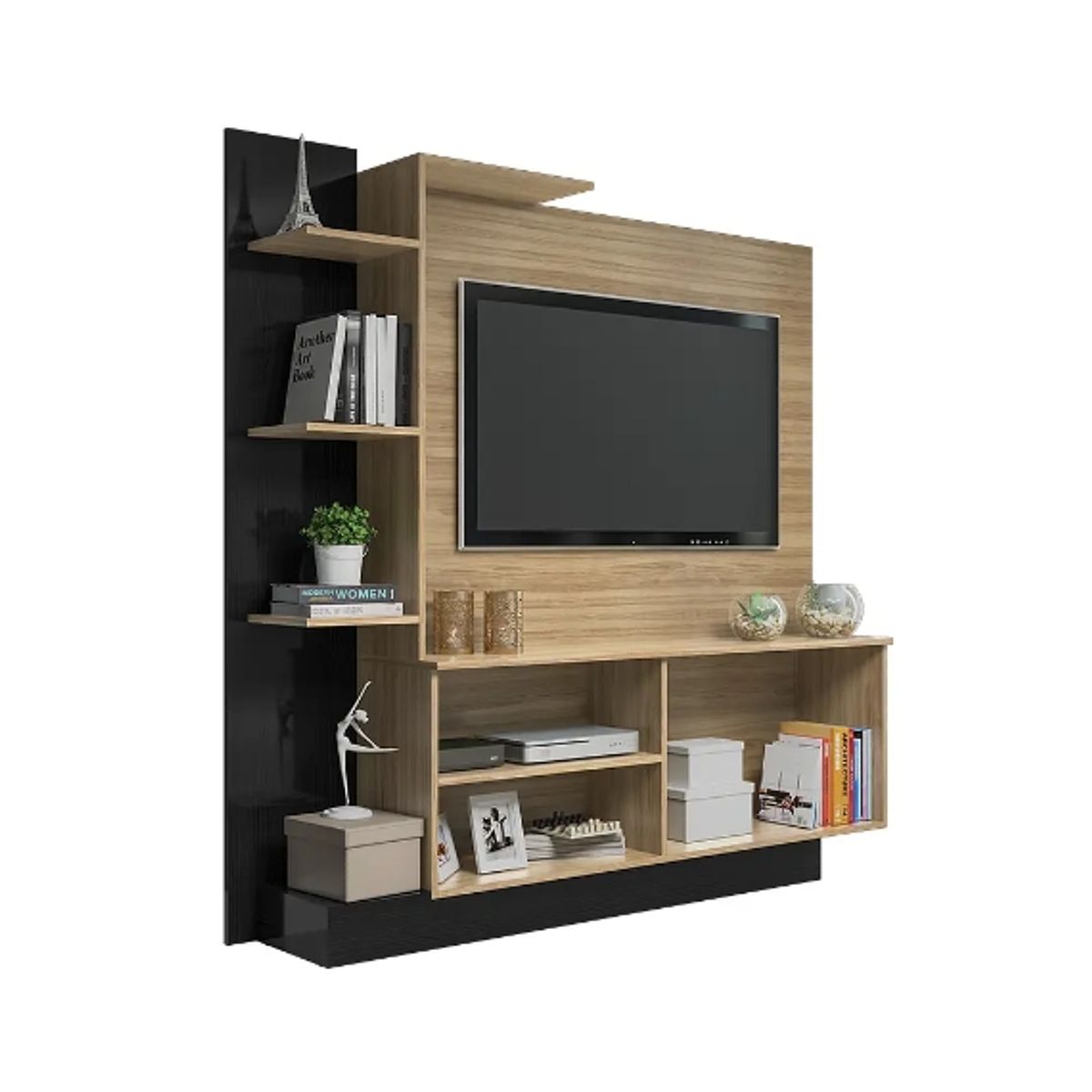 BE DESIGN - Rack Tv Verona Negro Arcilla