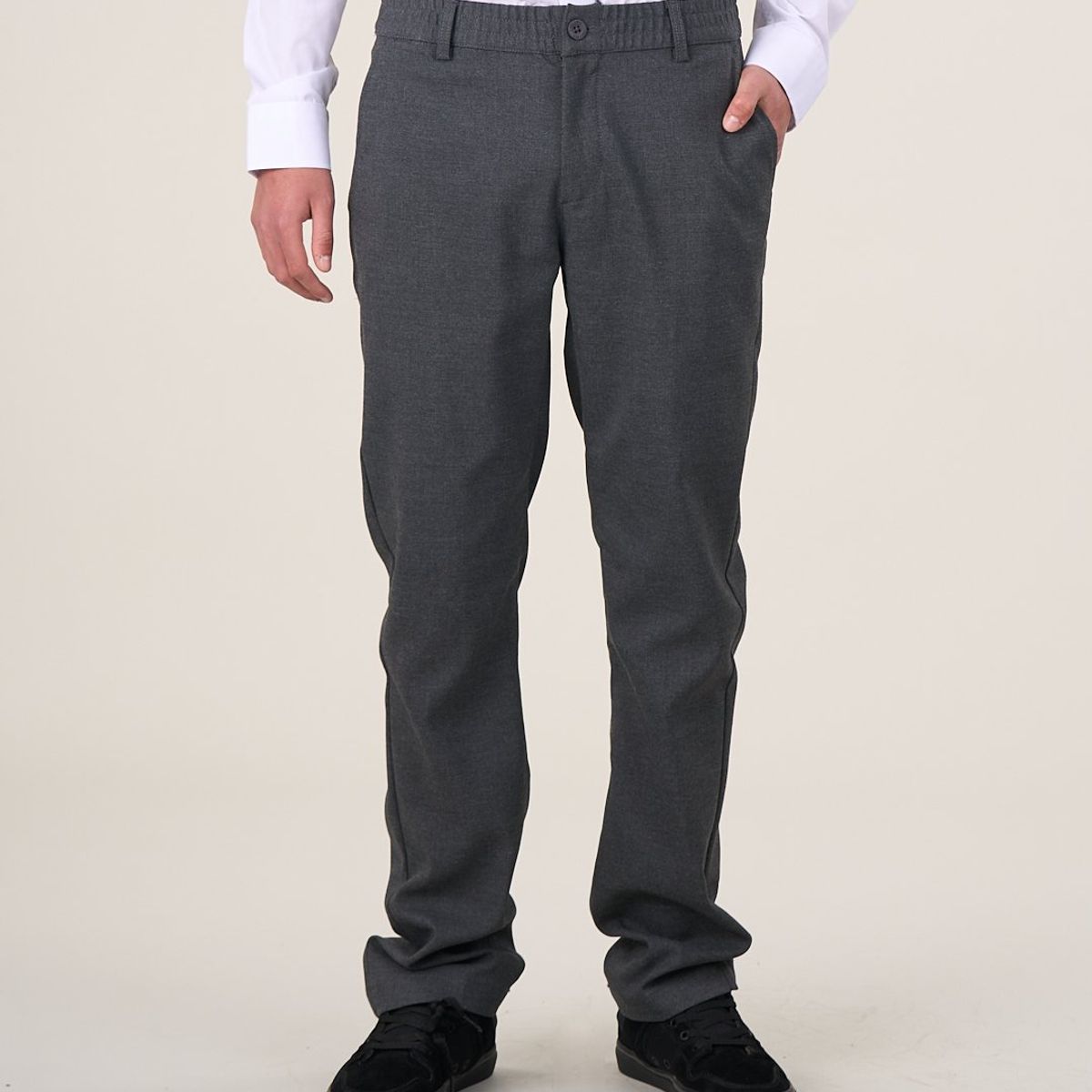 POLEMIC - Pantalón escolar gris SLIM FIT Polemic