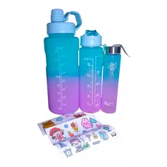 ESHOPANGIE - Botellas De Agua 3 En 1 + Stickers