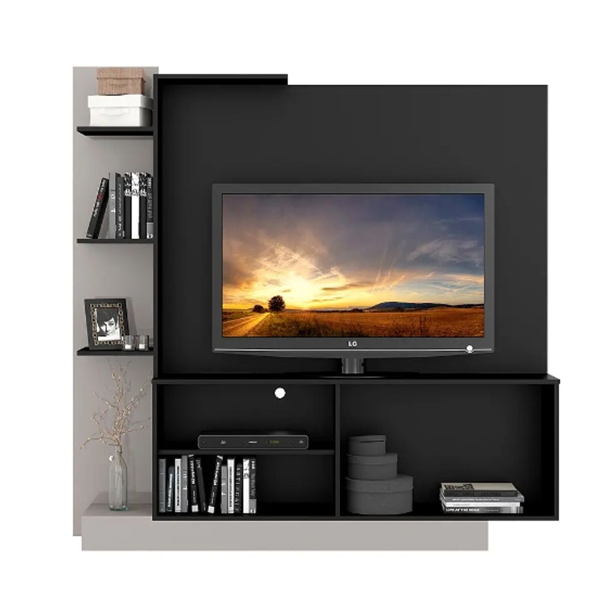 BE DESIGN - RACK VERONA NEGRO / FUME - BE DESIGN - 2473.0015