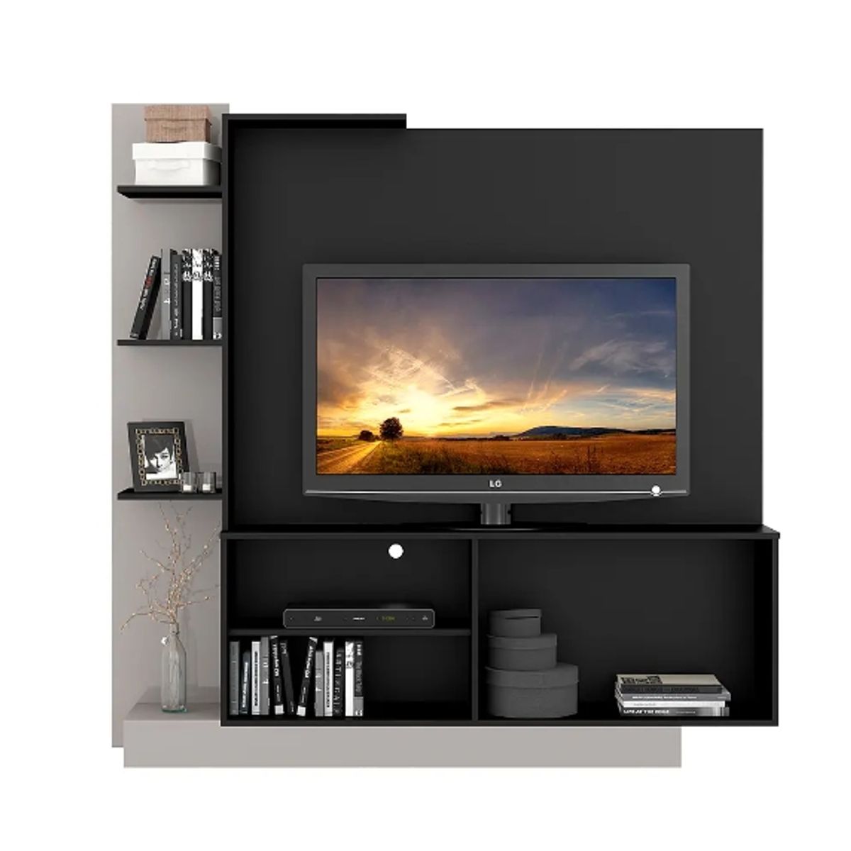 BE DESIGN - RACK VERONA NEGRO / FUME - BE DESIGN - 2473.0015