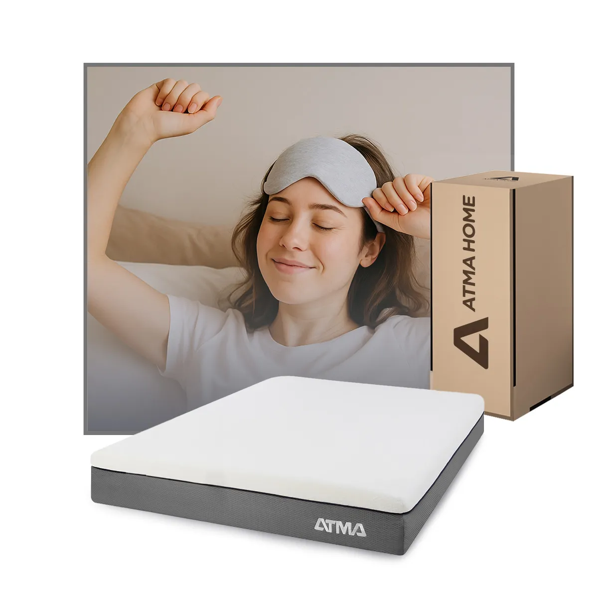 ATMA - Atma Colchón Smooth Top 2 Plazas 29 Cm Ortopédico Blanco