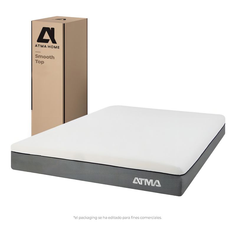 ATMA - Atma Colchón Smooth Top 2 Plazas 29 Cm Ortopédico Blanco