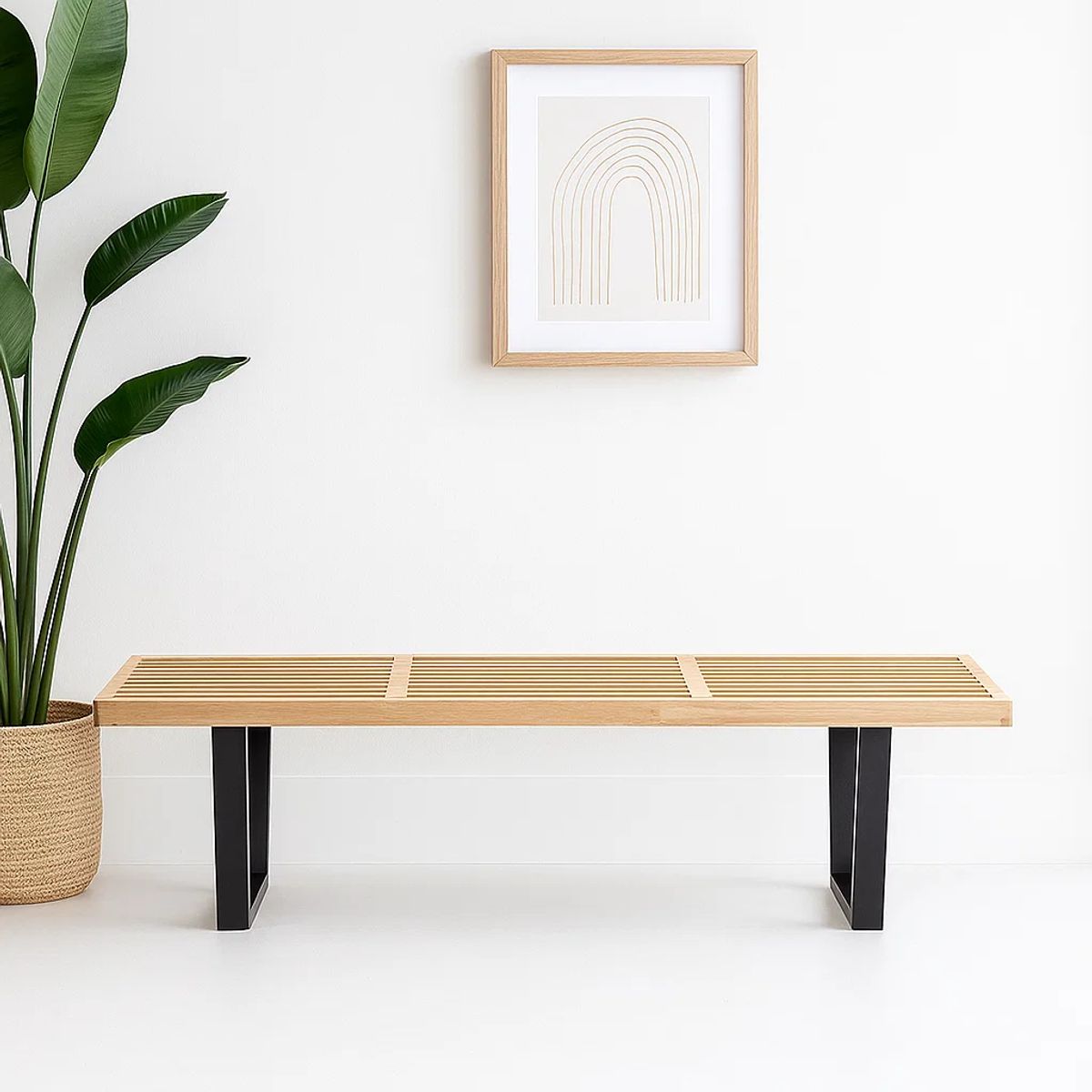 KLIK - Banqueta de Madera y Metal George Nelson 160cm KLIK