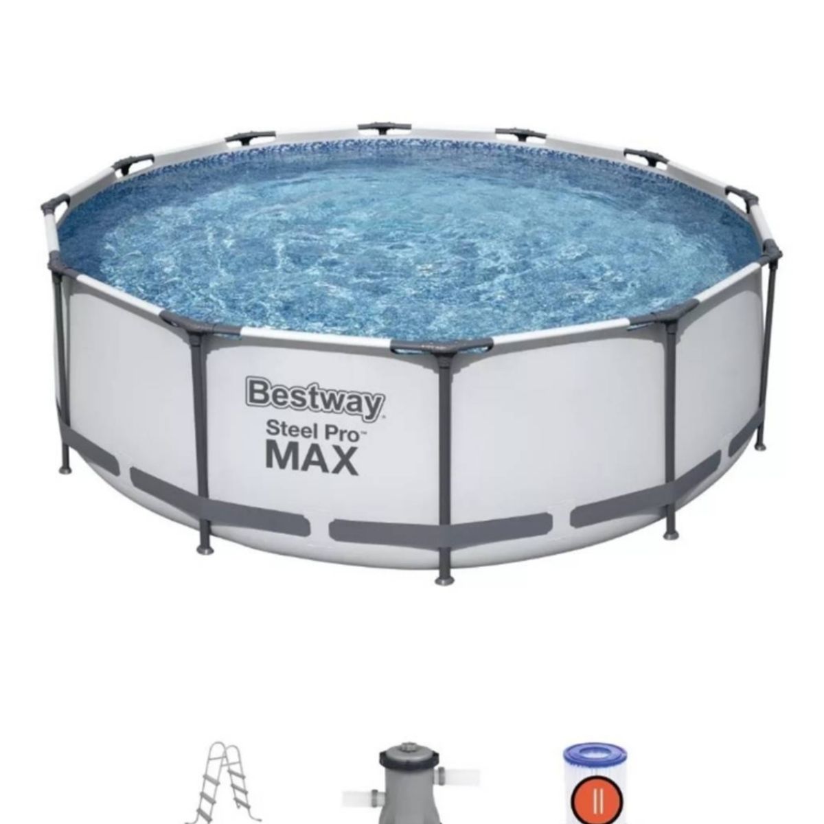 BESTWAY - Piscina Estructural Steel Pro 366 x 100 cm Bestway 9150 Litros/Escalera
