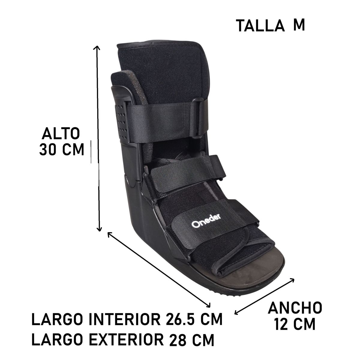 GENERICO - Bota Ortopédica Corta Cam Walker Adultos Premium Oneder Talla M