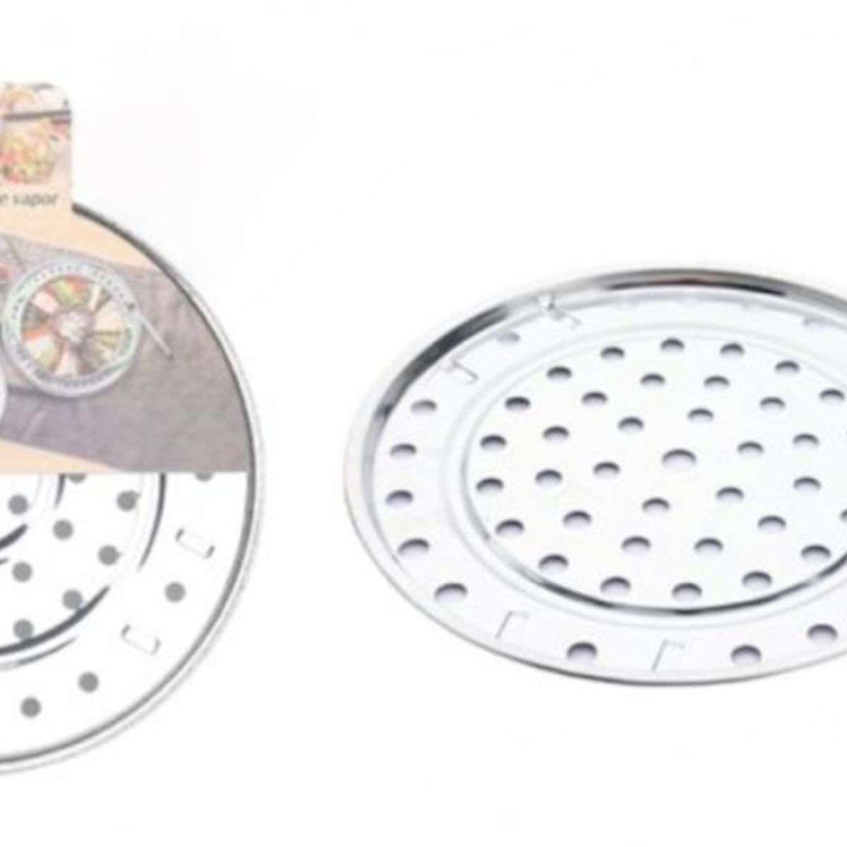 OEM - Set 02 Rejillas Soporte De Vapor 22cm Acero Inoxidable