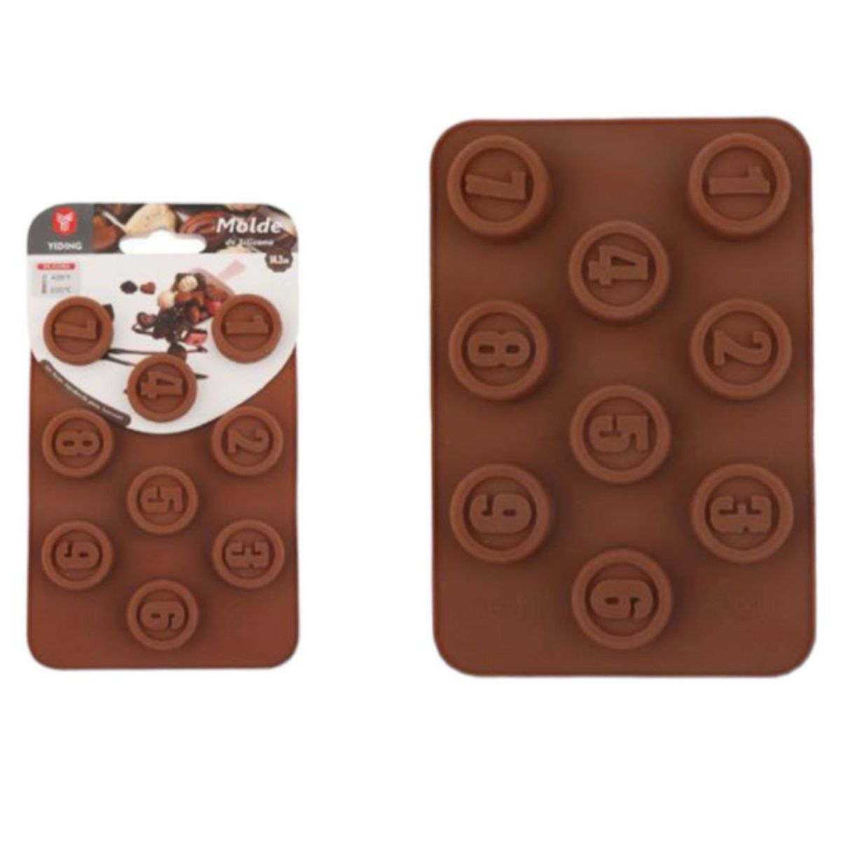 OEM - Set 03 Moldes Chocolate Moldes De Silicona Números