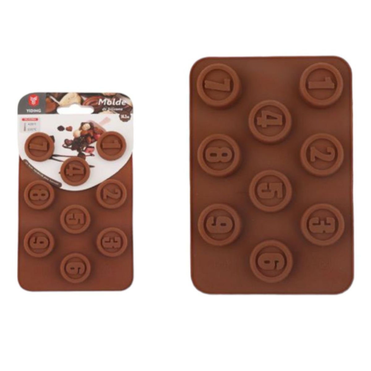 OEM - Set 03 Moldes Chocolate Moldes De Silicona Números