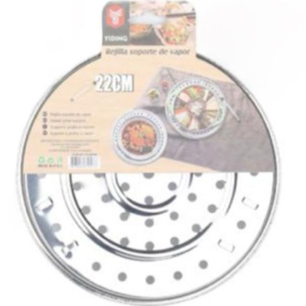 OEM - Set 02 Rejillas Soporte De Vapor 22cm Acero Inoxidable