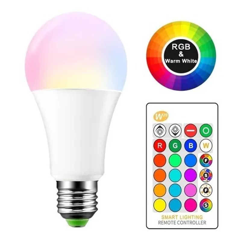 GENERICO - Ampolleta TASBEL led  Rgb10w 16 colores con control remoto