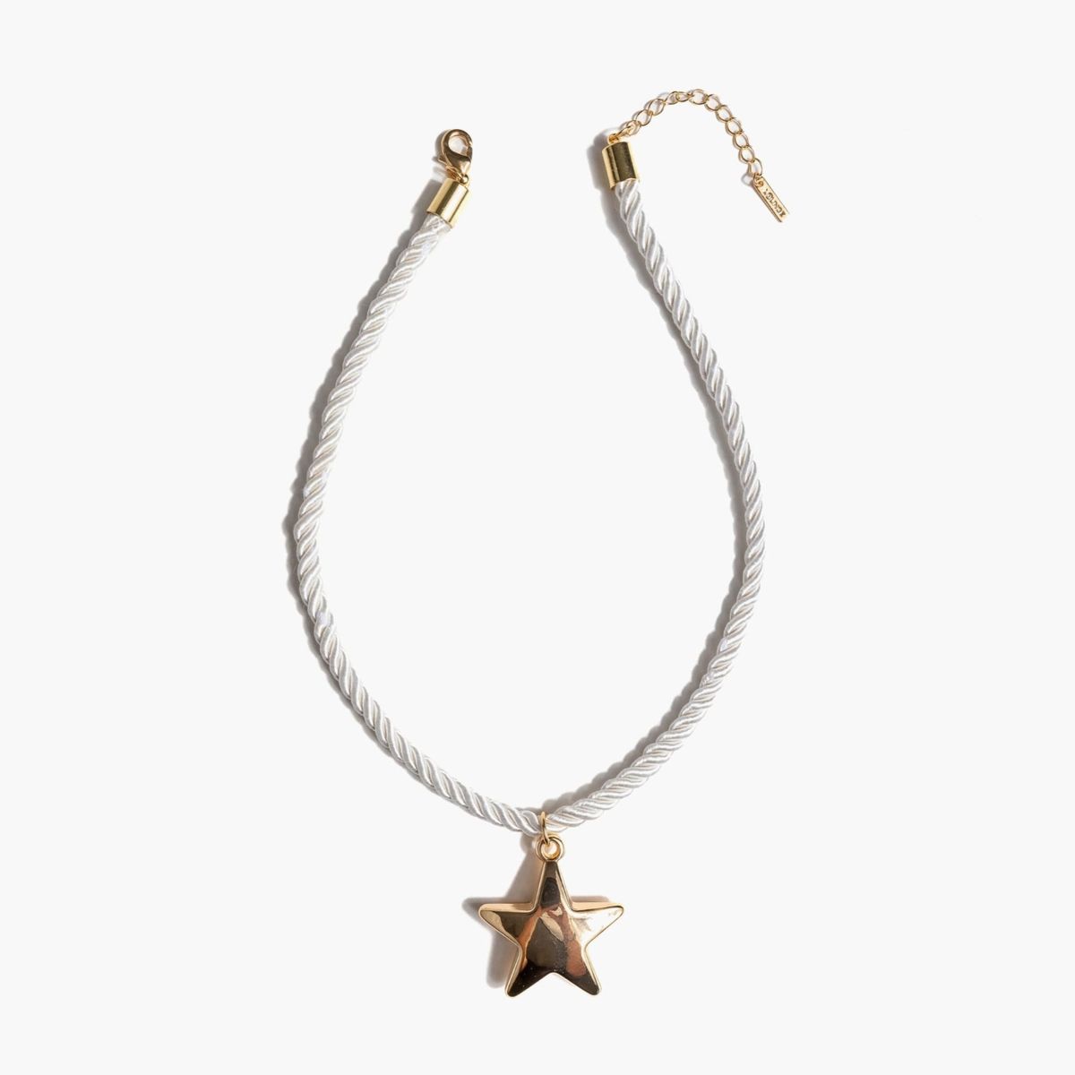 LOUNGE - Collar Mujer Cuerda Estrella Blanco