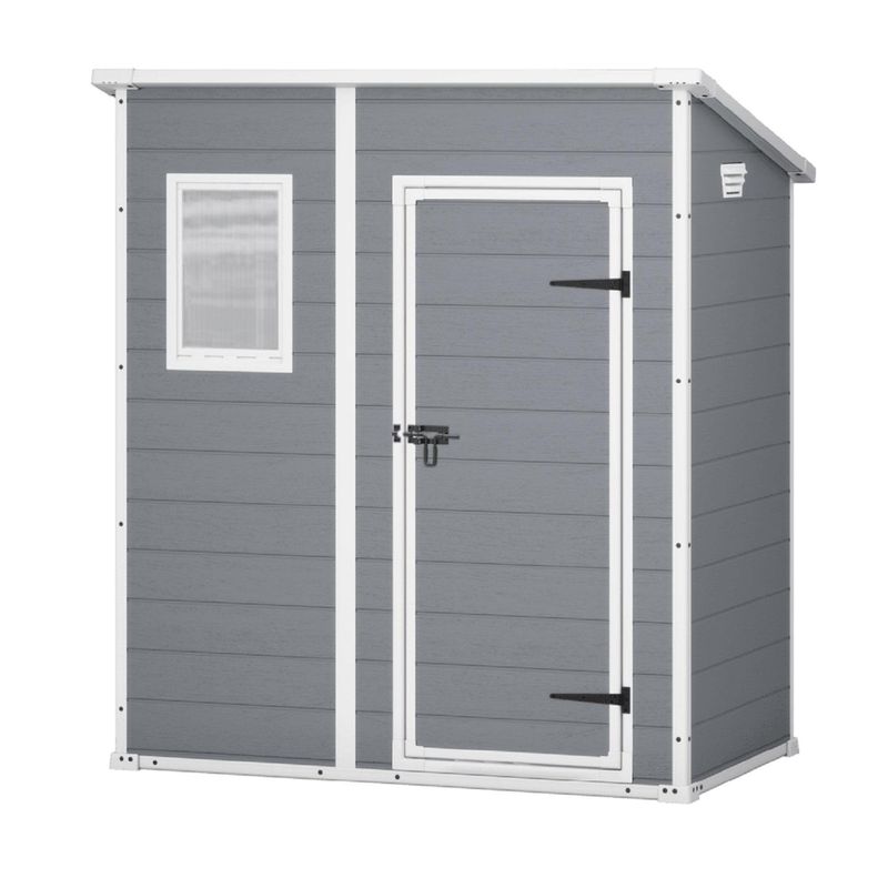 KETER - Bodega De Jardín Manor Pent 6x4 Keter - 200x183x111 Cm - Gris oscuro