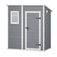 KETER - Bodega De Jardín Manor Pent 6x4 - 200x183x111 Cm - Gris oscuro