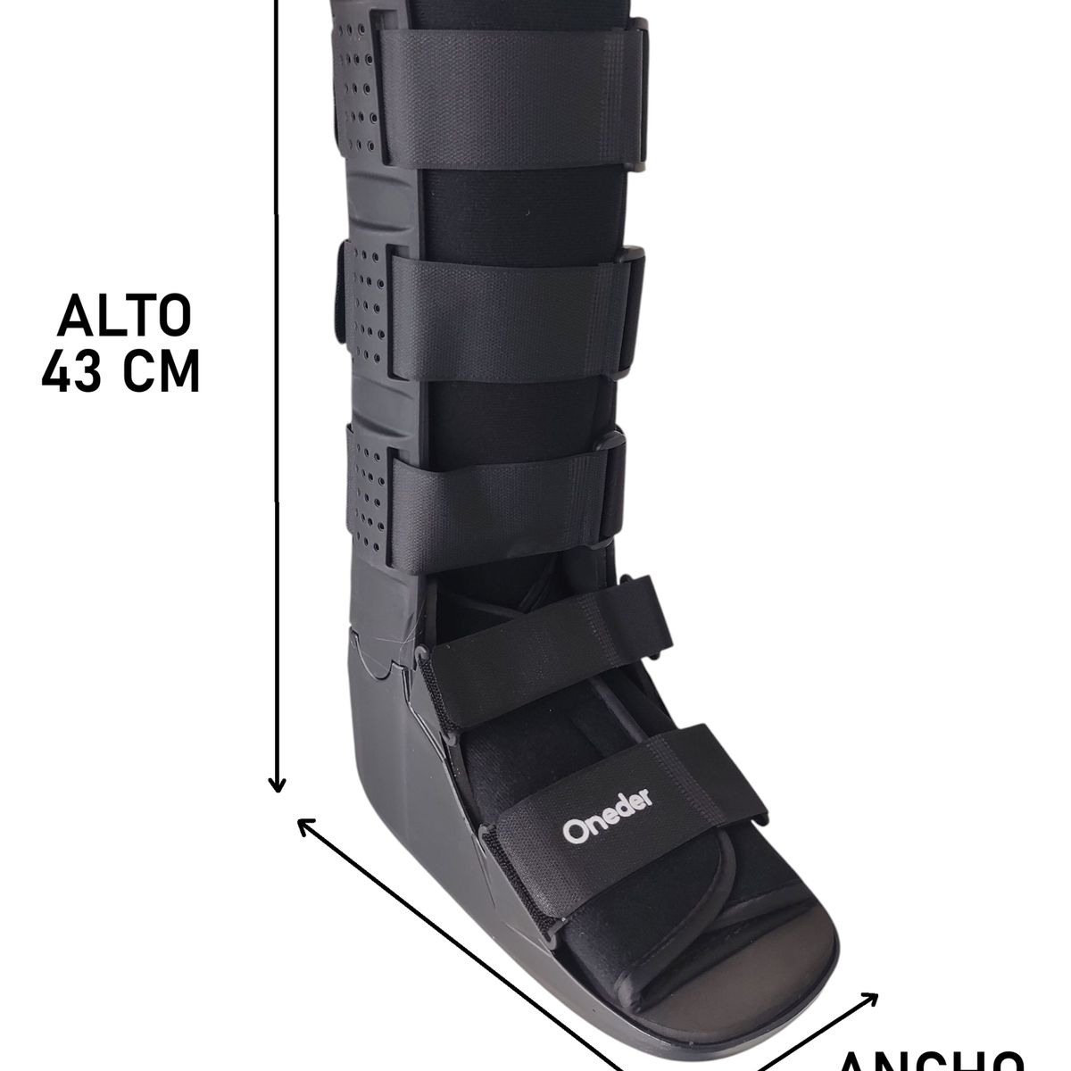 ONEDER - Bota Ortopédica Cam Walker Larga Premium Pie Adulto Oneder Talla S