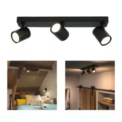 GENERICO - Foco Porta 3 X Gu10 Techo O Muro Orientable LUZ neutra