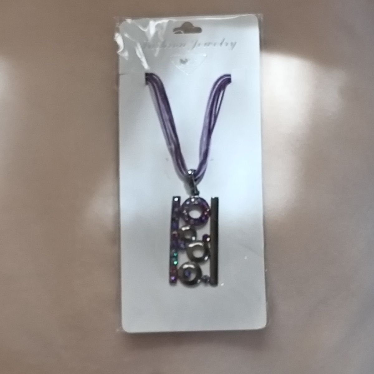 GENERICO - Collar Artesanal violeta con cristales
