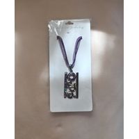 Collar Artesanal violeta con cristales