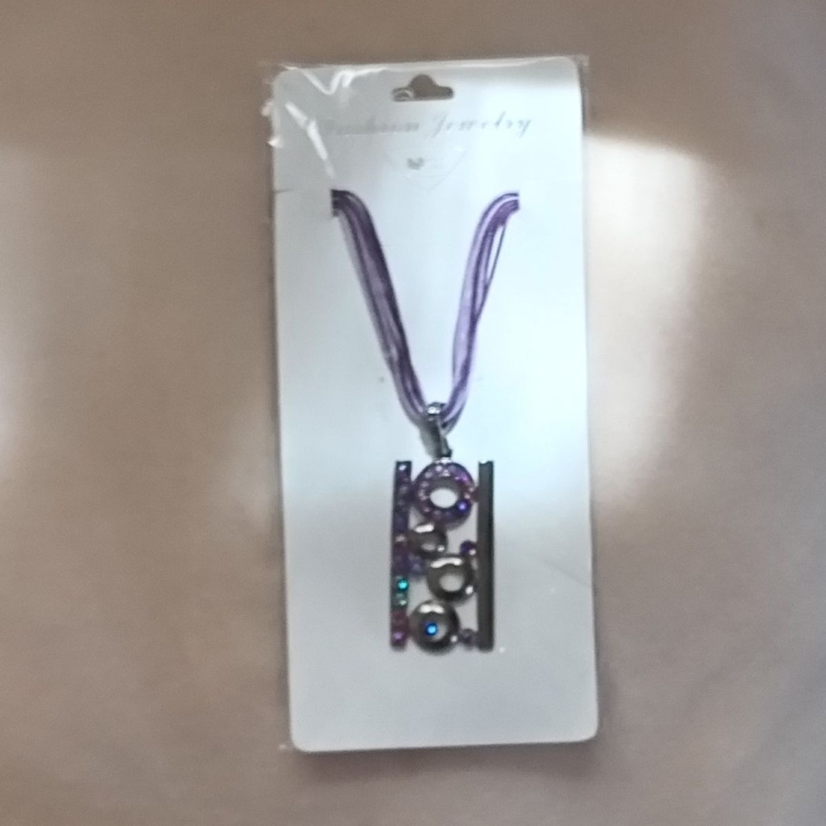 GENERICO - Collar Artesanal violeta con cristales