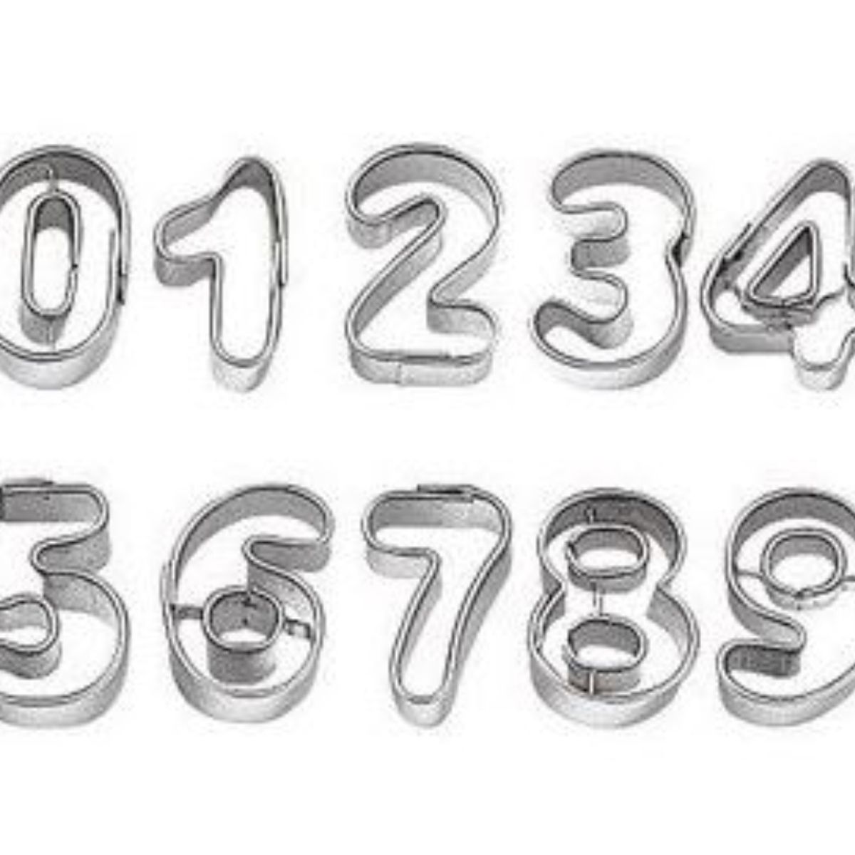 OEM - Juego 10 Piezas Cortadores De Galletas Con Números De Acero Inoxidable