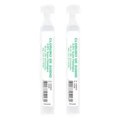 GENERICO - Pack 10 Ampollas Suero Fisiológico 20ml Cloruro De Sodio.
