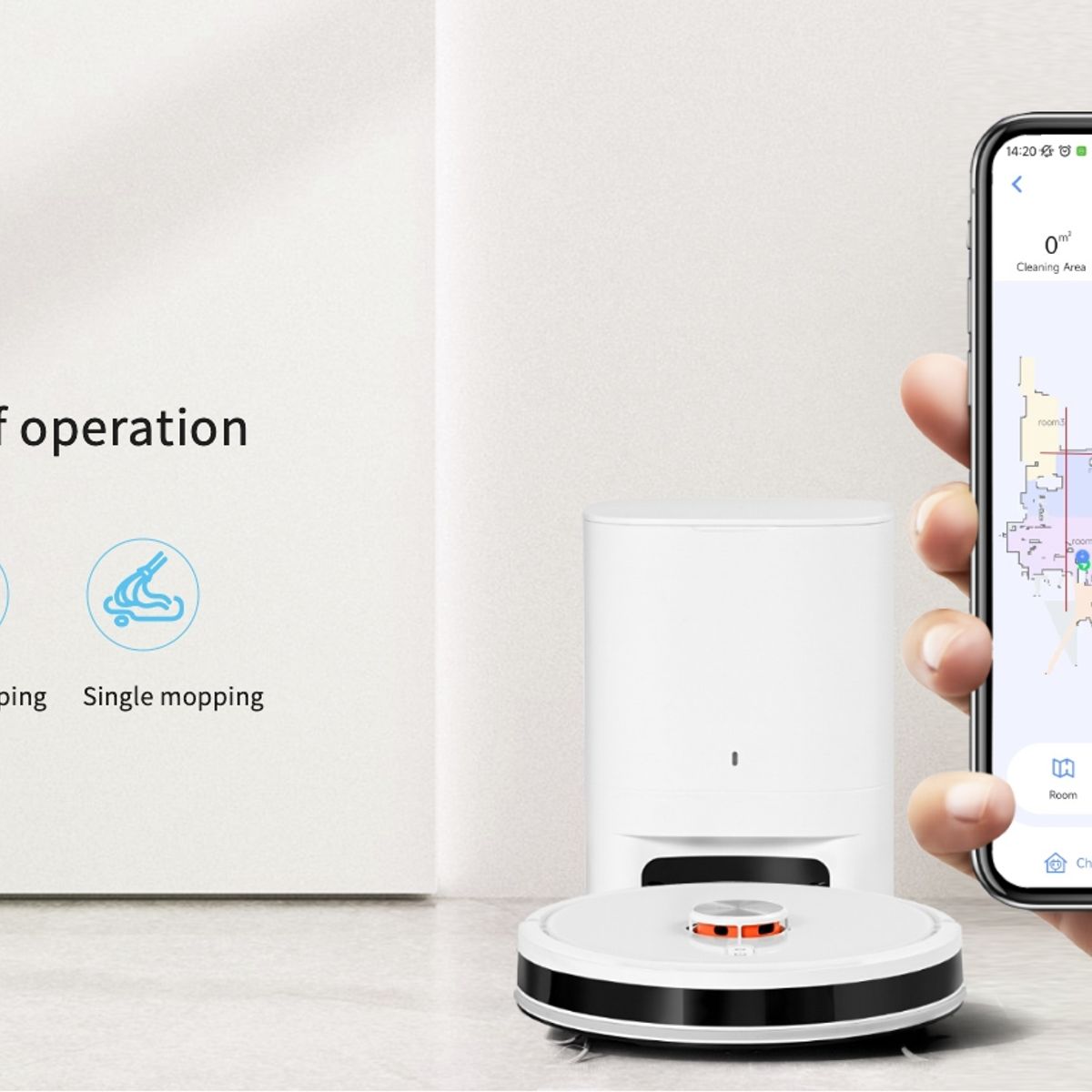 XIAOMI - Aspiradora Trapeadora Autovaciado Lydsto R1 Edge Blanco 5000pa