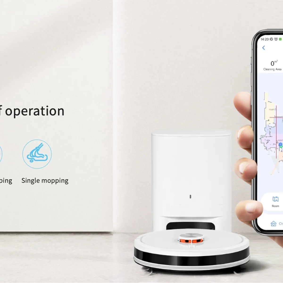 XIAOMI - Aspiradora Trapeadora Autovaciado Lydsto R1 Edge Negro 5000pa