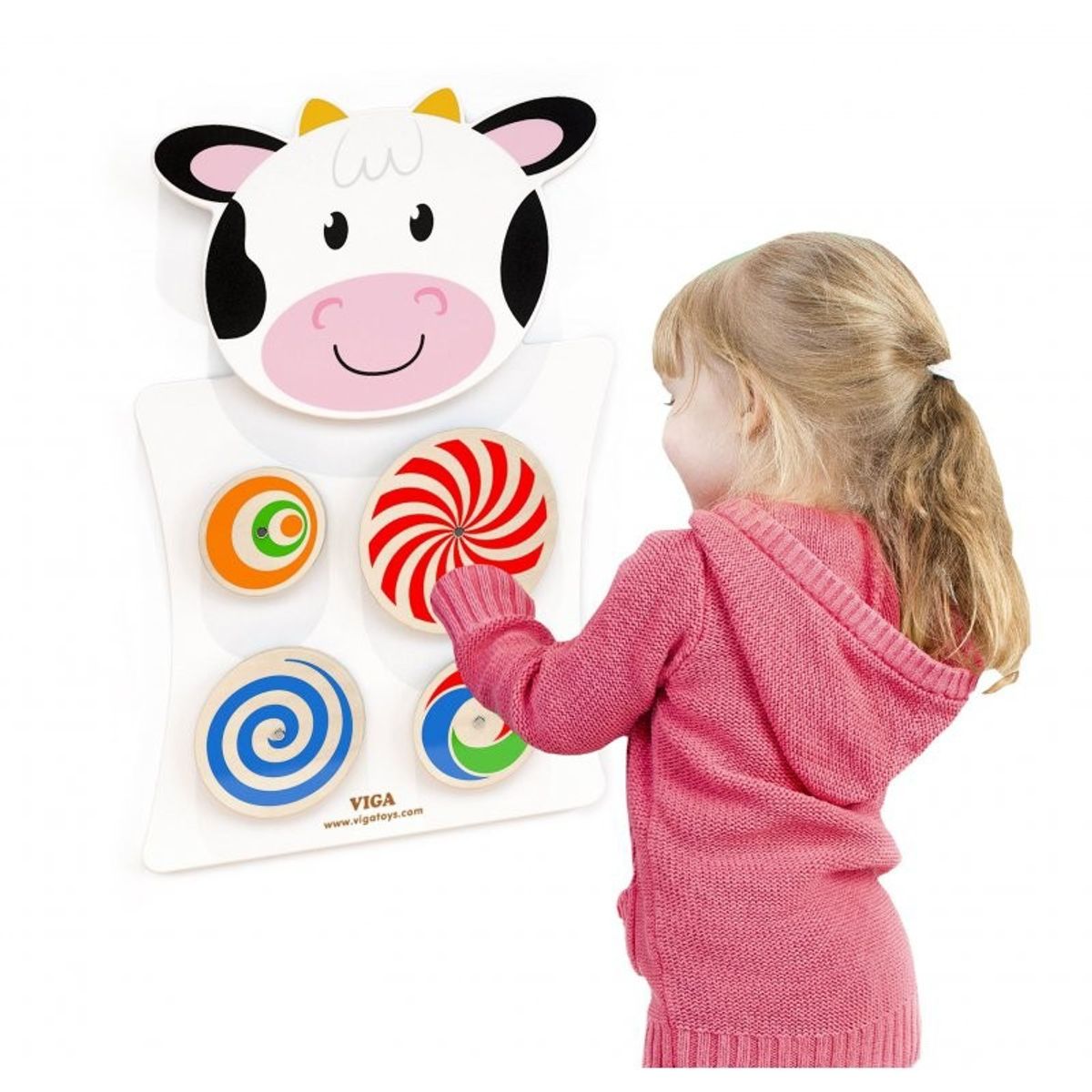 JUGUETON - Juego Pared Madera Diseño Vaca