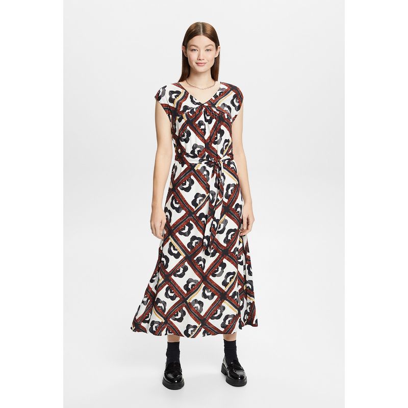 ESPRIT - Vestido Largo Maxi Acampanado Cuello En V Mujer Esprit ESPRIT