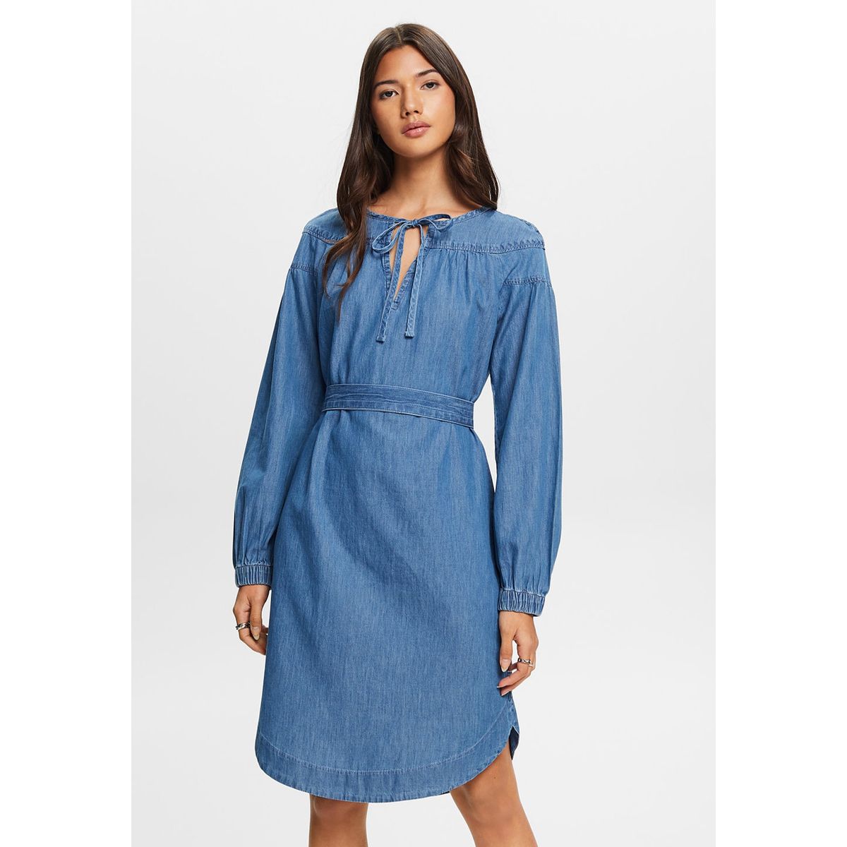 ESPRIT - Vestido de mezclilla con escote abierto Mujer Esprit ESPRIT