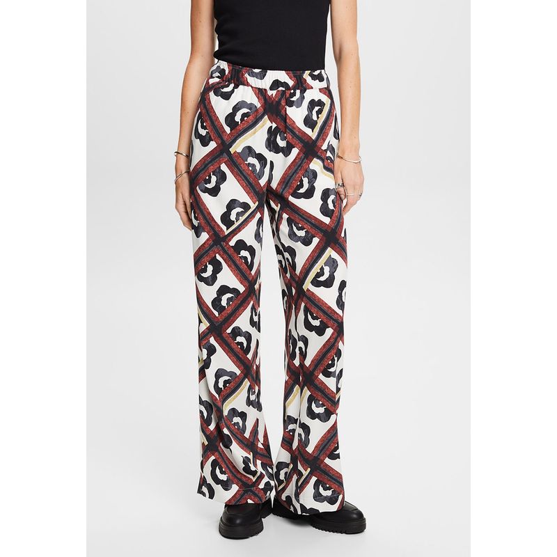 ESPRIT - Pantalón Pierna Ancha Estampado Floral Mujer Esprit ESPRIT
