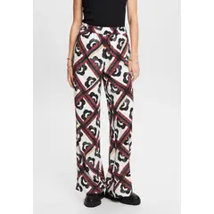 ESPRIT - Pantalón Pierna Ancha Estampado Floral Mujer