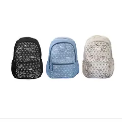 GENERICO - MOCHILA ESTAMPADO OSOS CON BOLSILLO 46X32X14CM