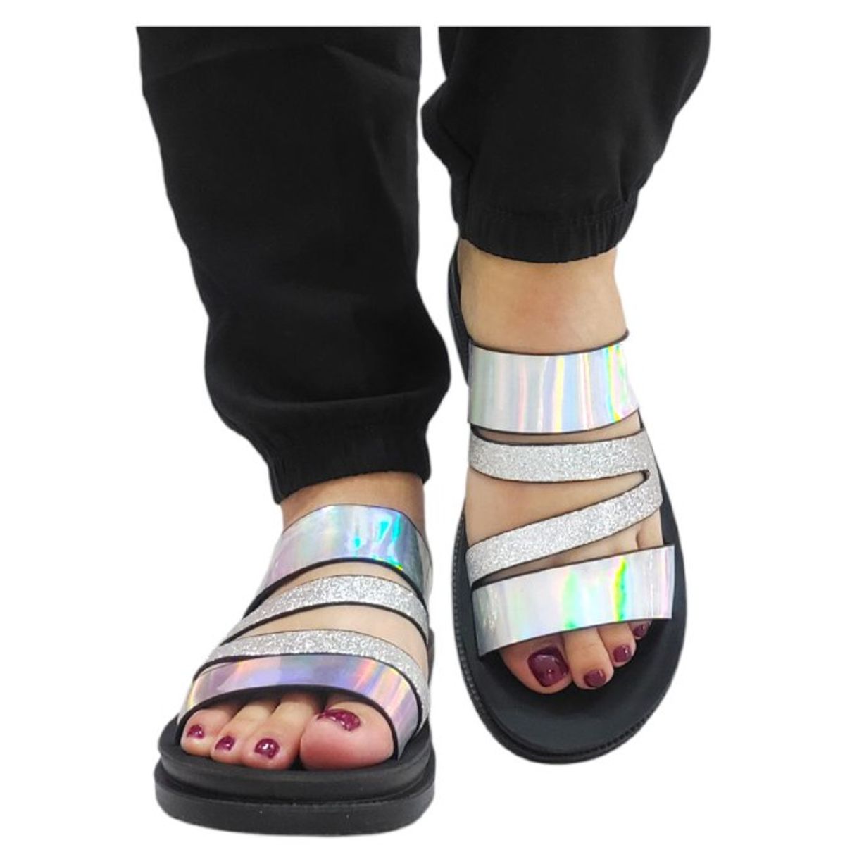GENERICO - Sandalias Chalas Mujer 7169 Brillantes