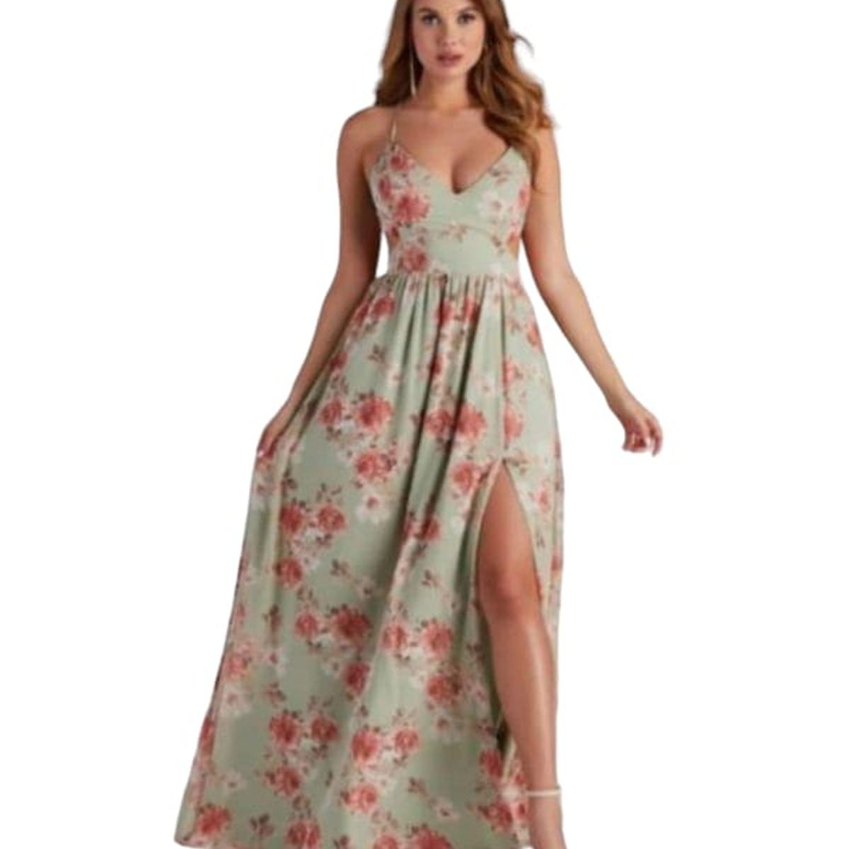 LUNA - Vestido Floreado Fiesta Mujer Modelo 2297