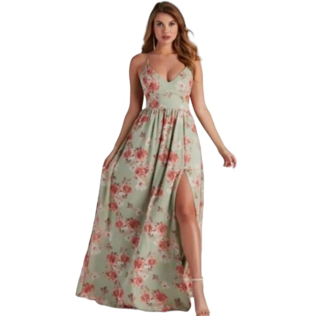 LUNA - Vestido Floreado Fiesta Mujer Modelo 2297