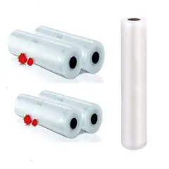 GENERICO - 5 Rollos Para Sellar Al Vacio Gofrados 28 Cm X 5 Mts
