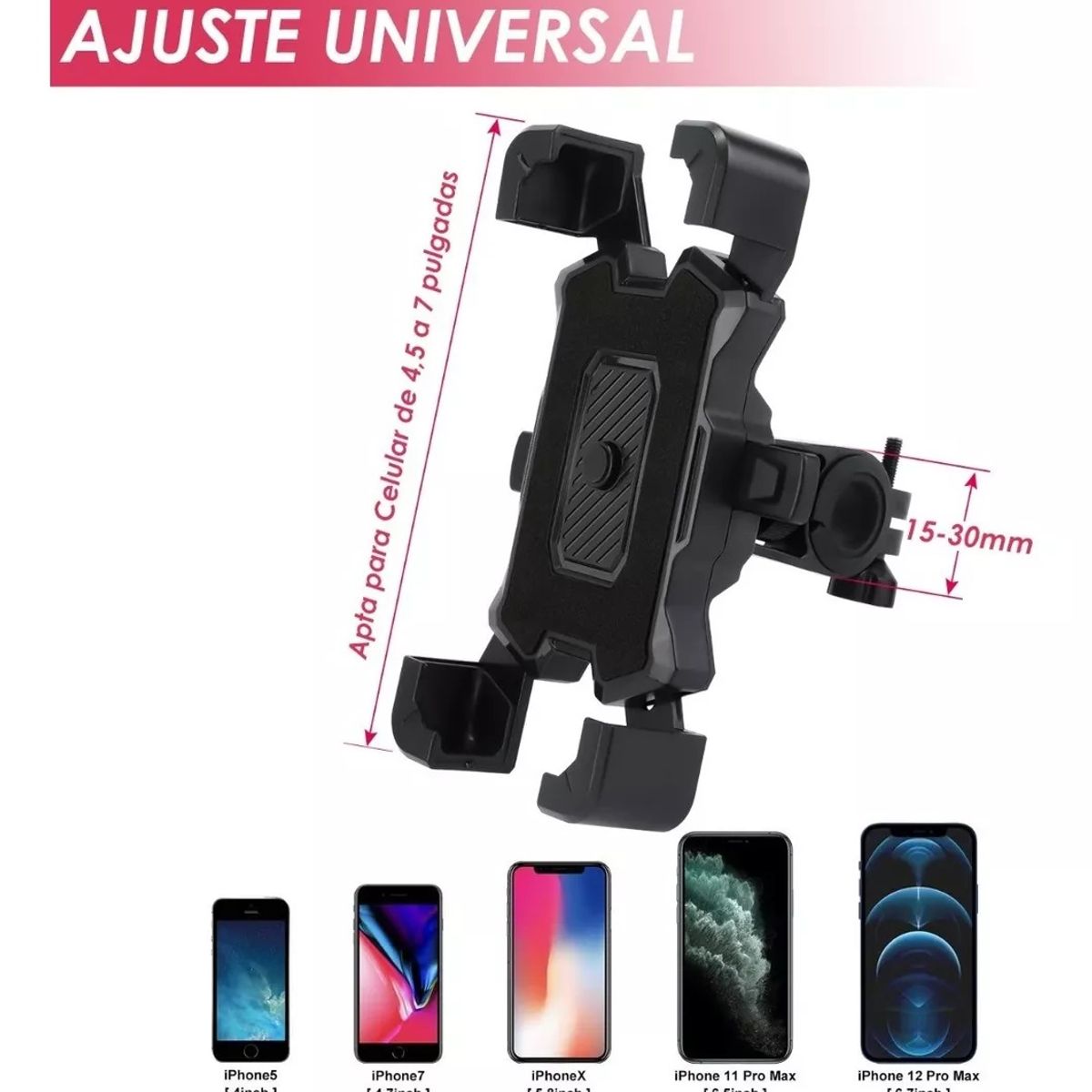 GENERICO - Porta Celular Para Moto Y Bicicleta Soporte Universal