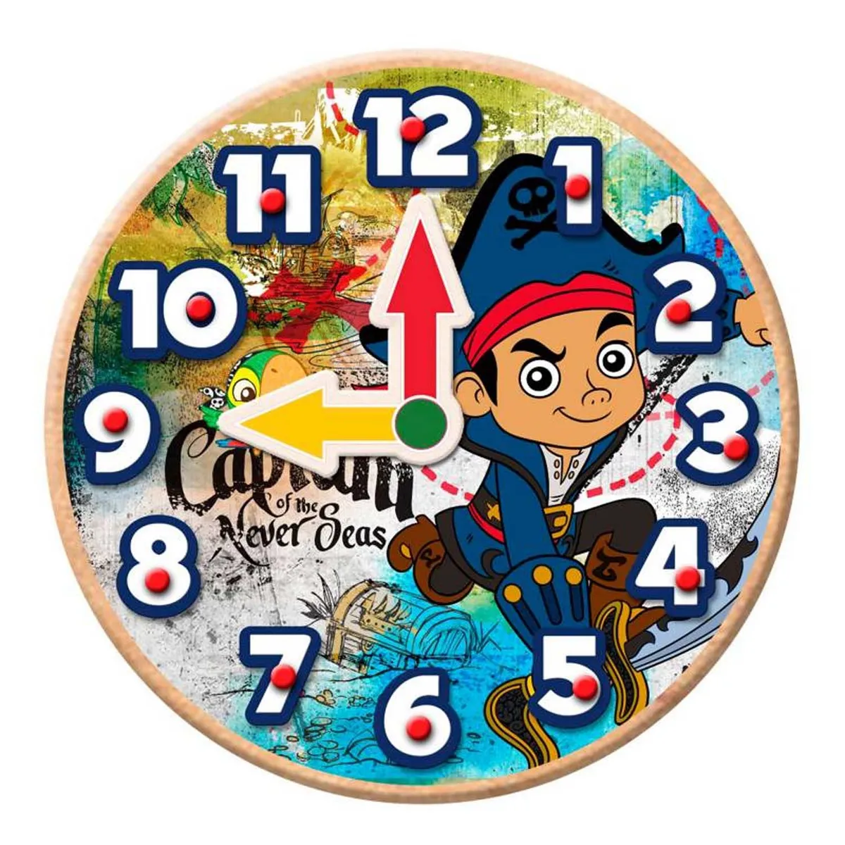 GENERICO - Juego de Mesa Toyng Educativo Reloj 20 x 20 cm Pirata